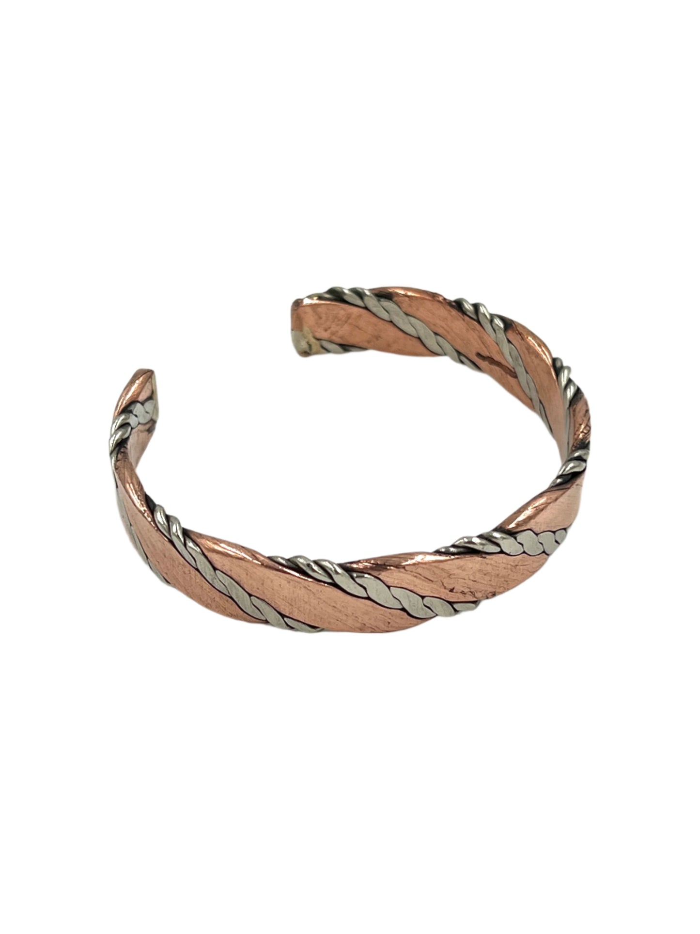 Wide Braided Rope Copper Bracelet