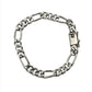 Sterling Silver Figaro Chain Bracelet