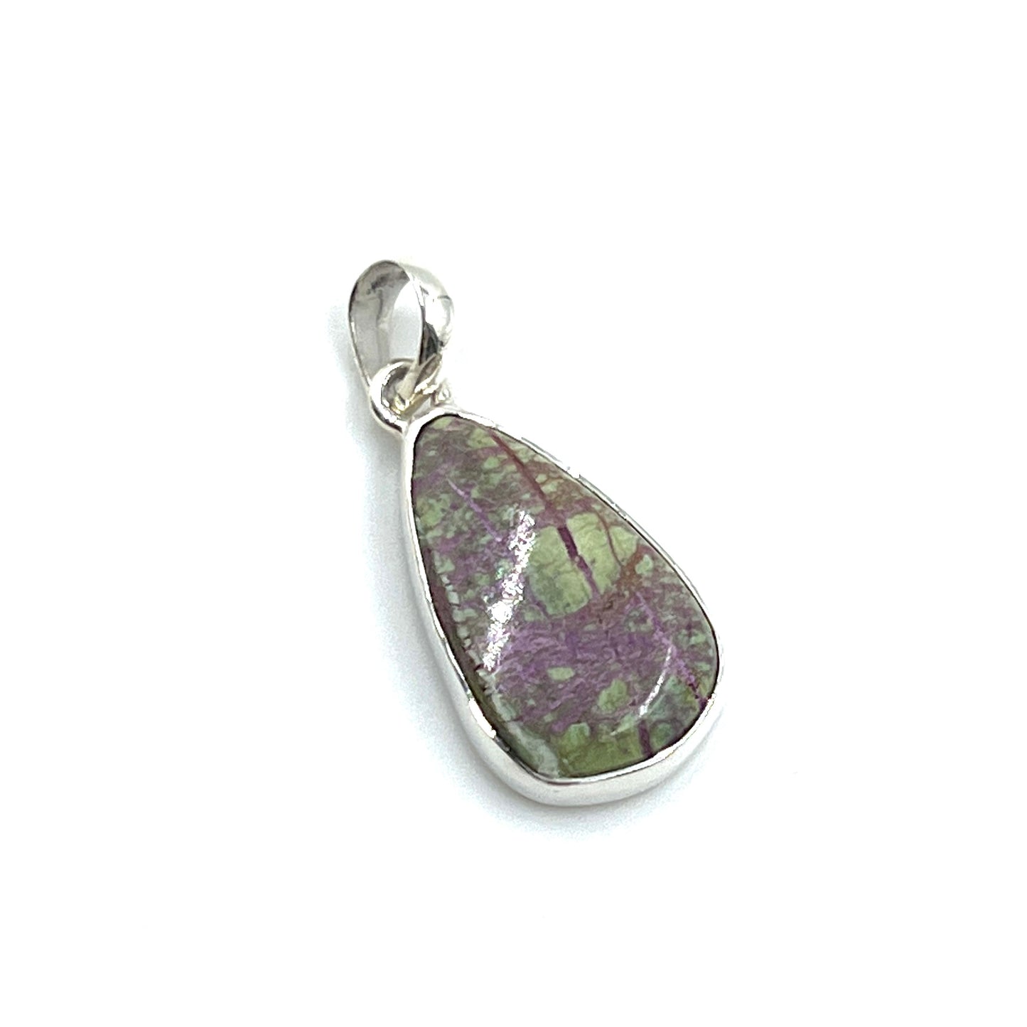 Sterling Silver Stichtite Teardrop Pendants