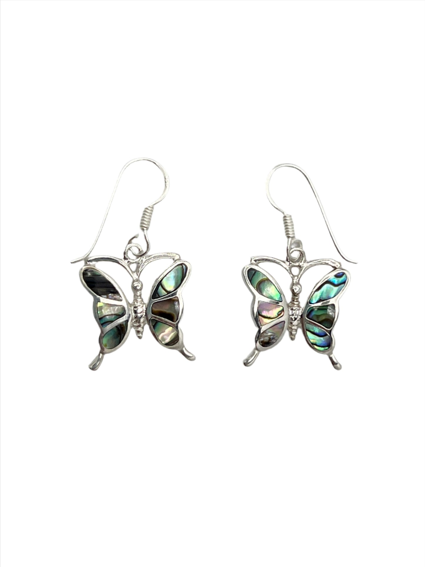 Sterling Silver Shell Butterfly Earrings