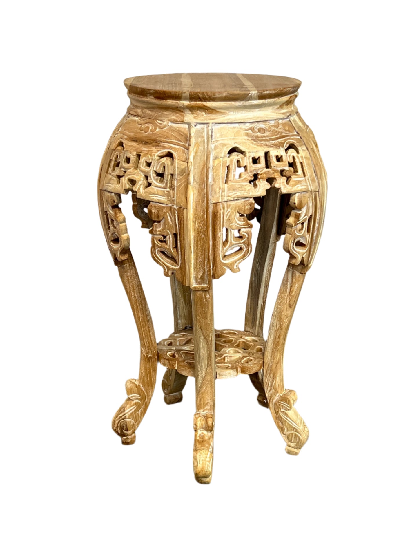White Washed Teakwood Accent Tables