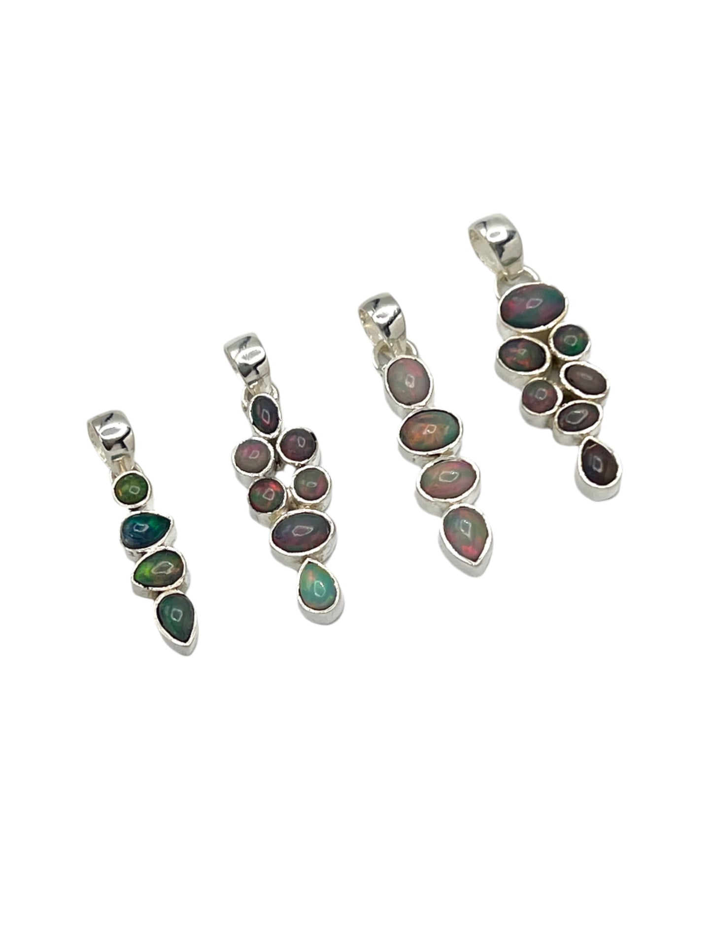 Sterling Silver Ethiopian Opal Pendants