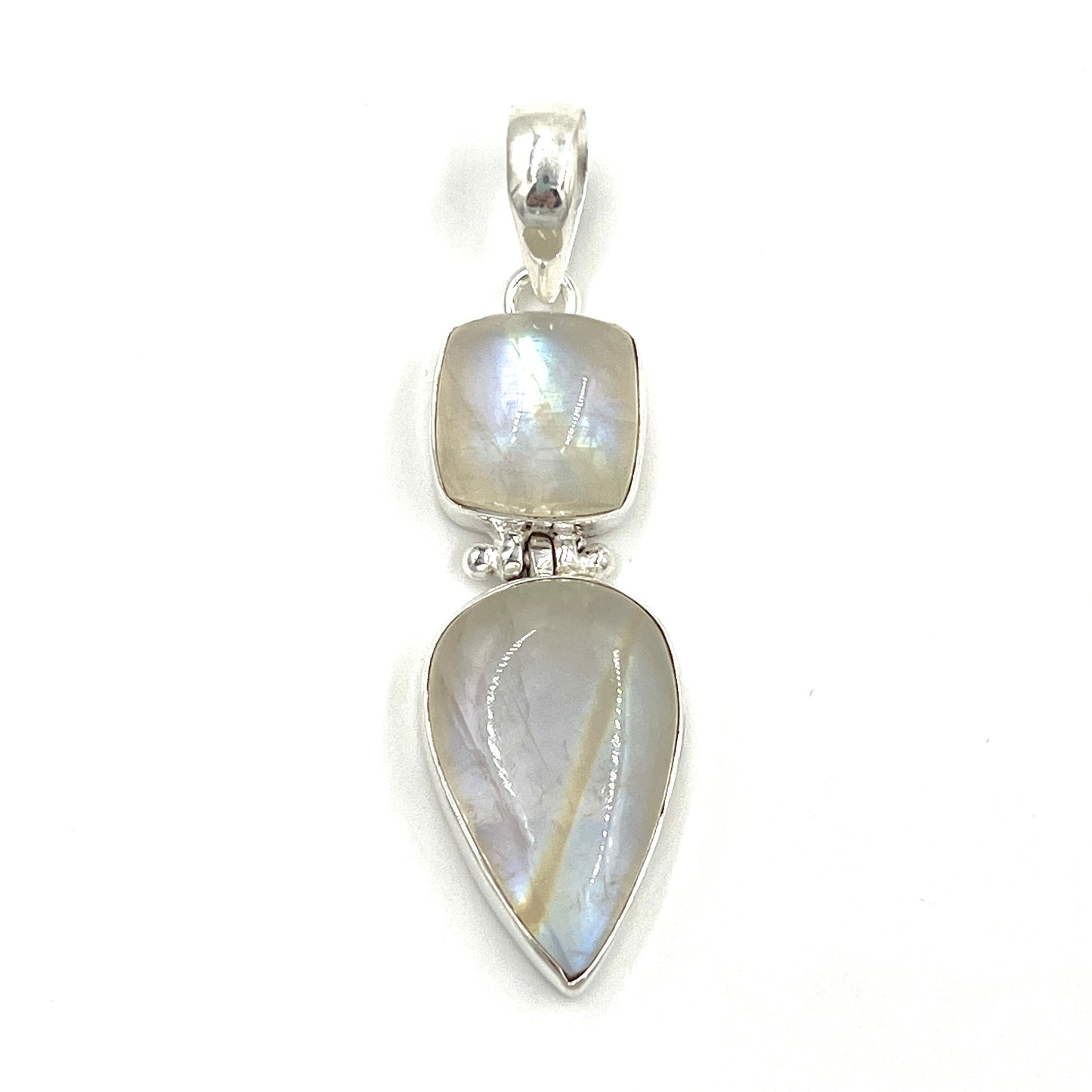 Sterling Silver Double Moonstone Pendants