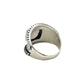 Sterling Silver Square Gemstone Hammered Rings