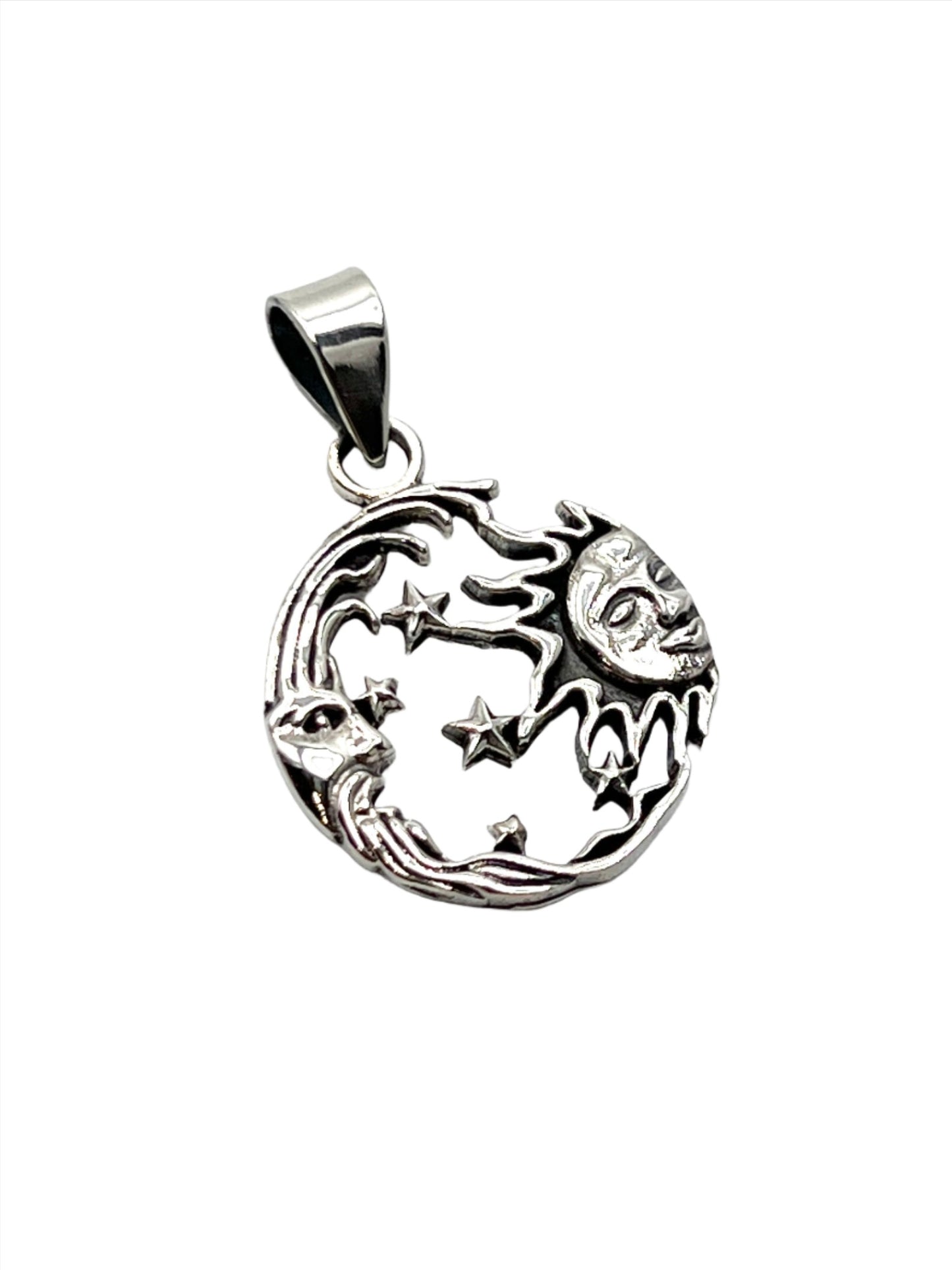 Sterling Silver Moon & Sun Pendant