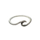 Sterling Silver Beaded Wave Ring