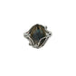 Oval Labradorite Leaf Ring