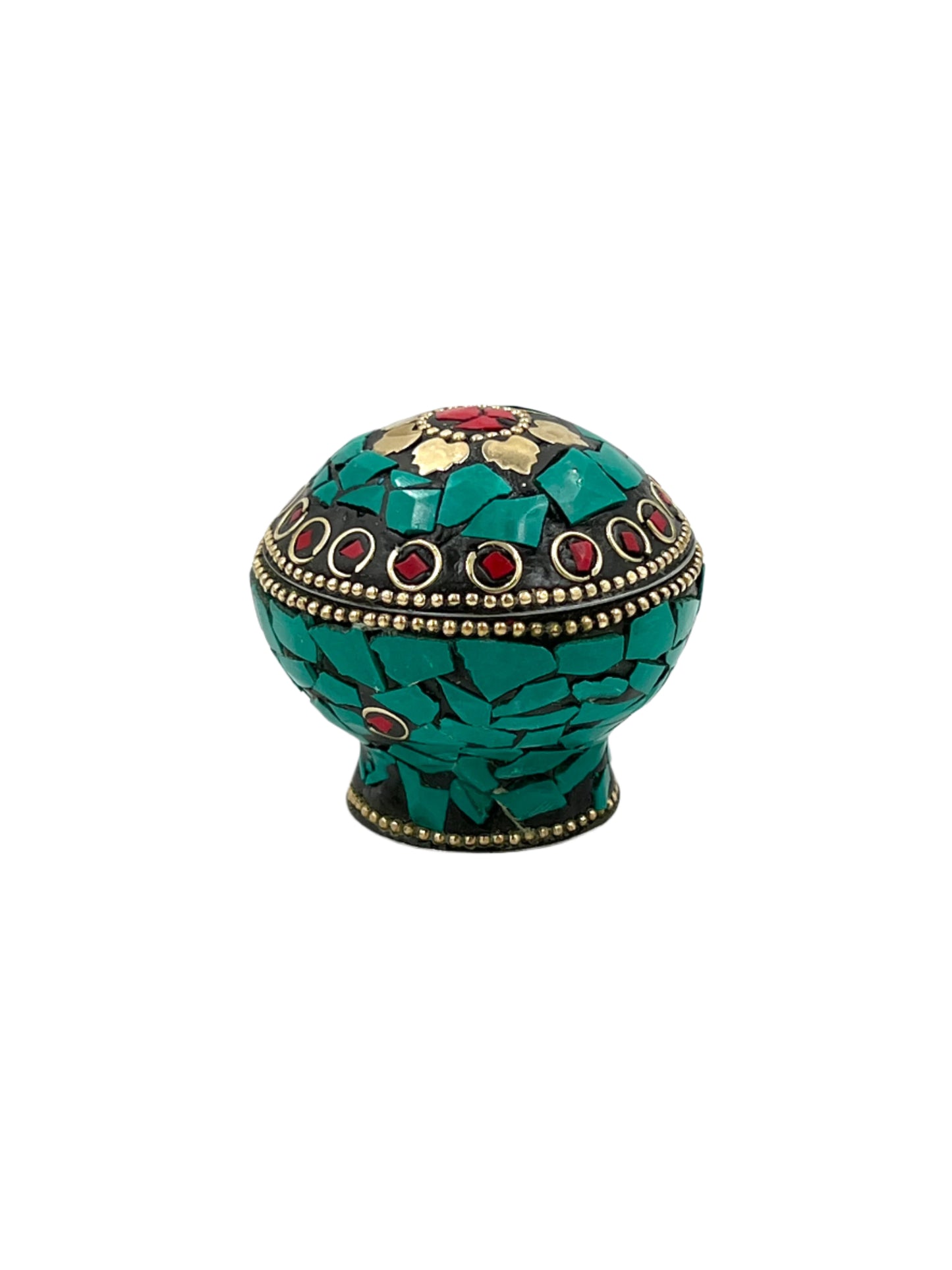 Mini Mosaic Indian Metal Jar
