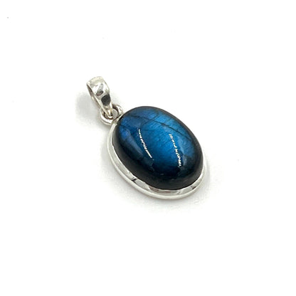 Sterling Silver Labradorite Oval Pendants