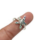 Sterling Silver Abalone Starfish Ring