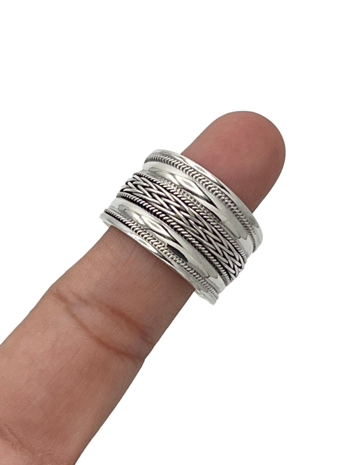 Sterling Silver Double Braided Ring