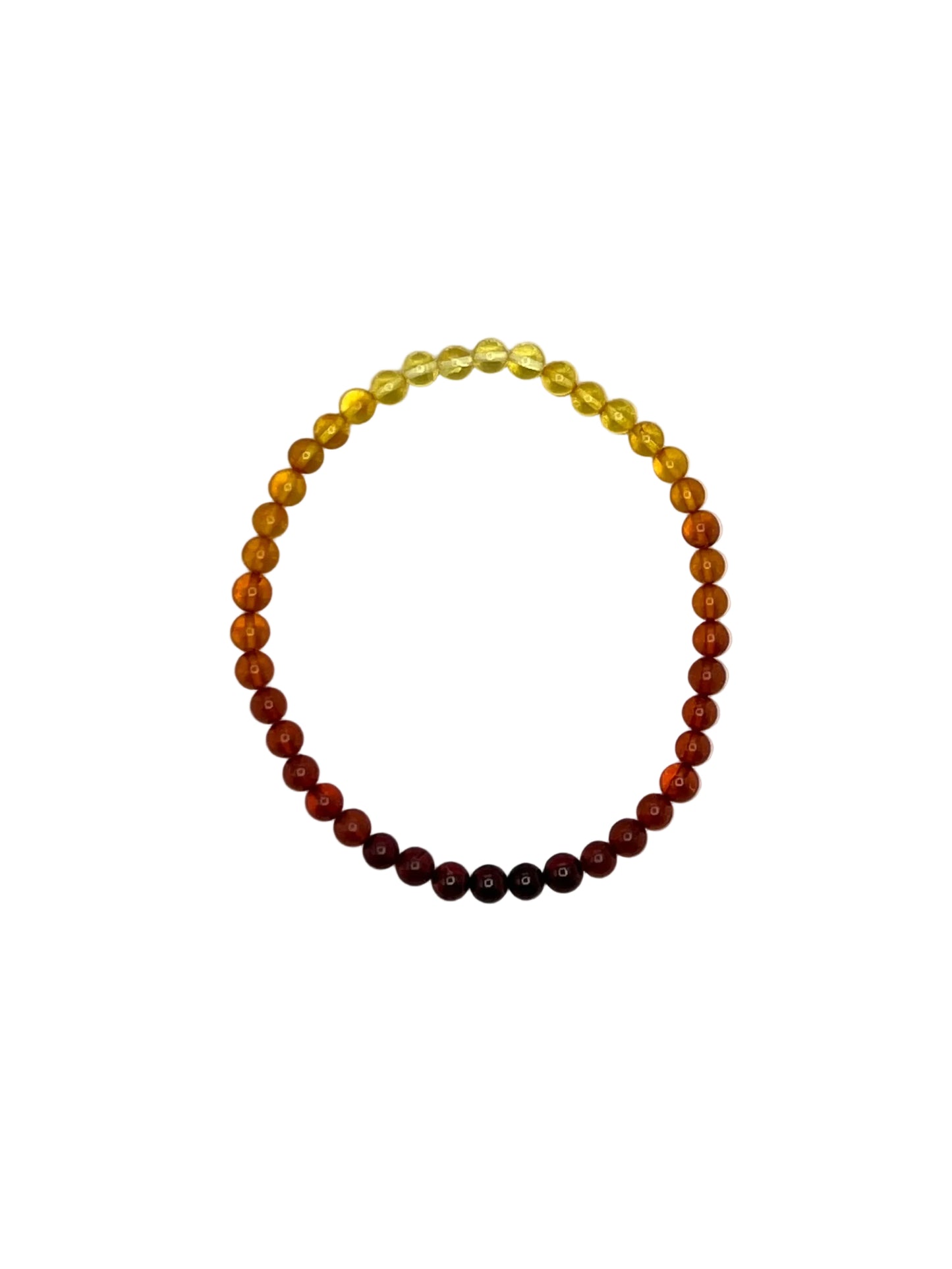 Polished Variegated Amber Beaded Bracelets