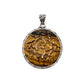 Tigers Eye Lotus Pendant
