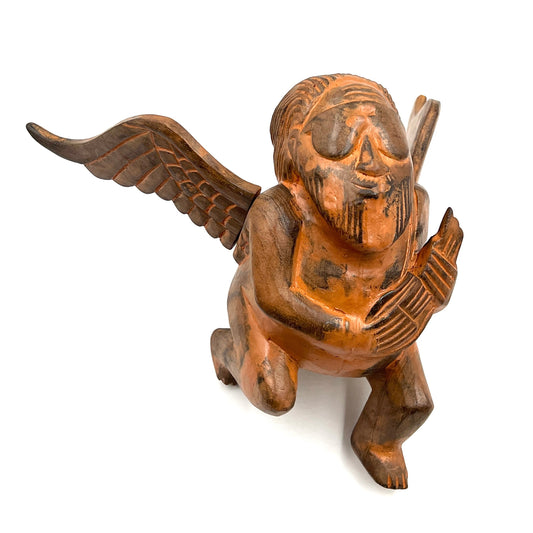 Flying Jerry with Guitar Hand Carved Wooden