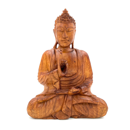 Hand Carved Suar Wood Buddha Statues