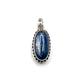 Sterling Silver Beaded Kyanite Oval Pendants