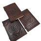 Camel Leather Gemstone Journal | Mandala | 10" x 7" x 1/2"