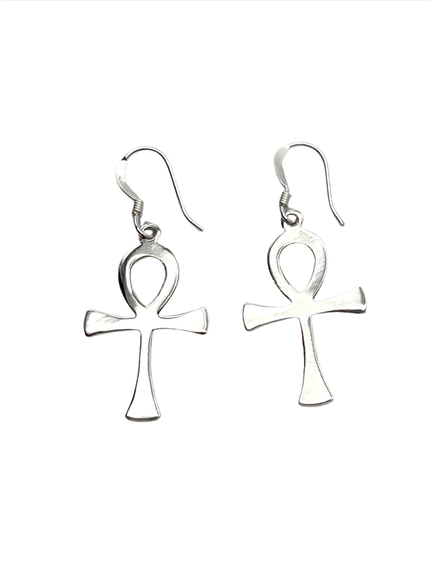 Sterling Silver Ankh Earrings