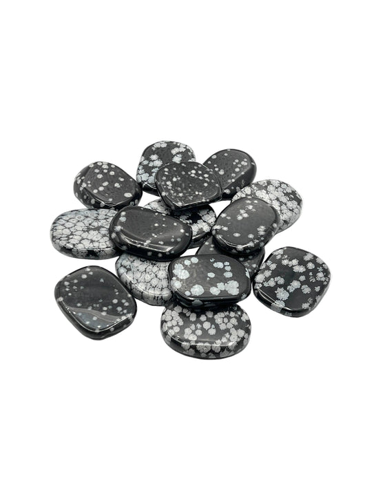 Snowflake Obsidian Flat Palmstones