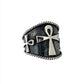 Sterling Silver Triple Ankh Ring