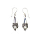 Sterling Silver Shield Pearl Earrings