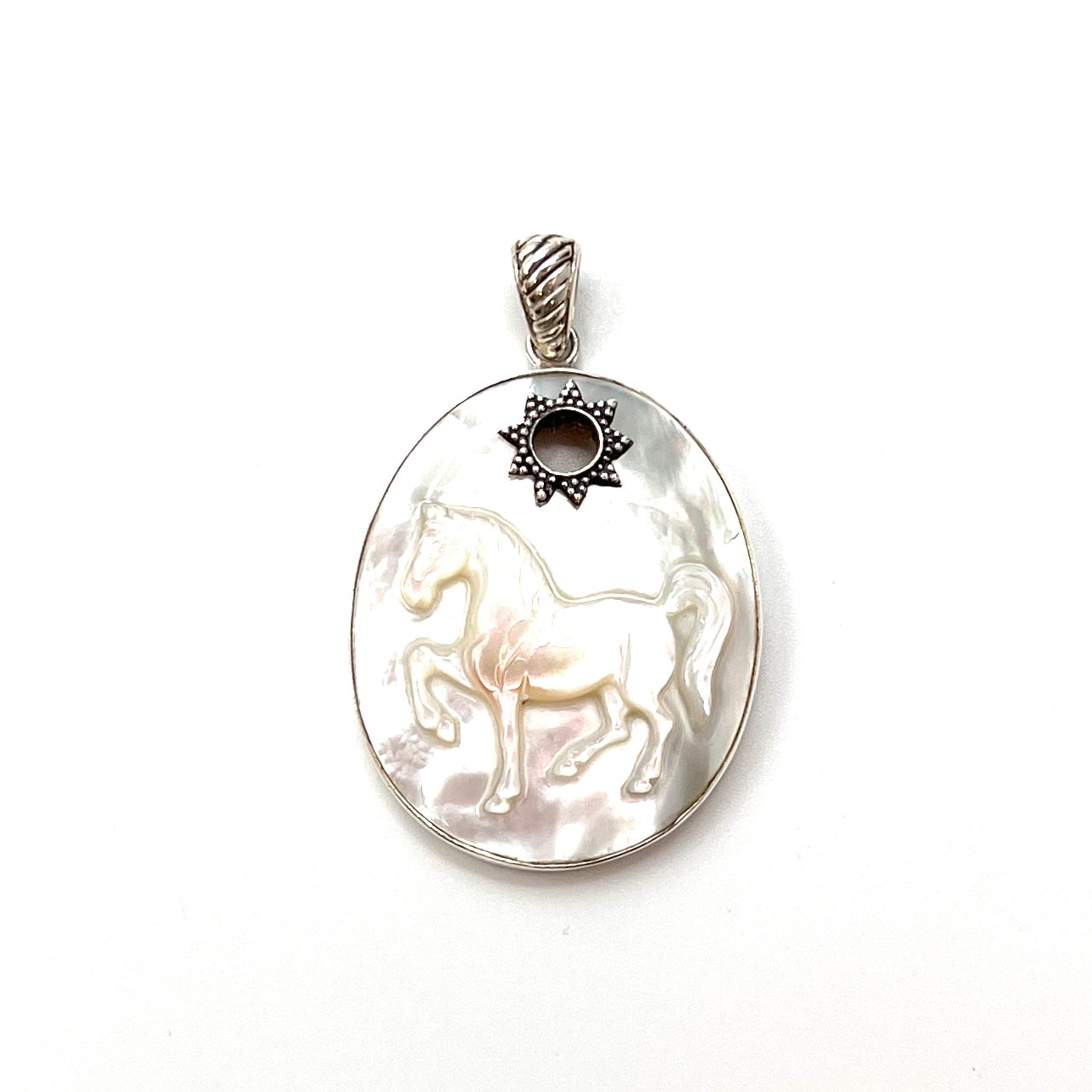 Mother of Pearl Horse Pendants