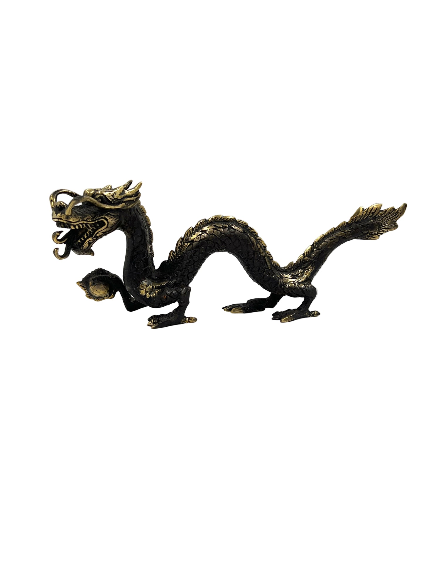 Bronze Dragon & Ball Statue