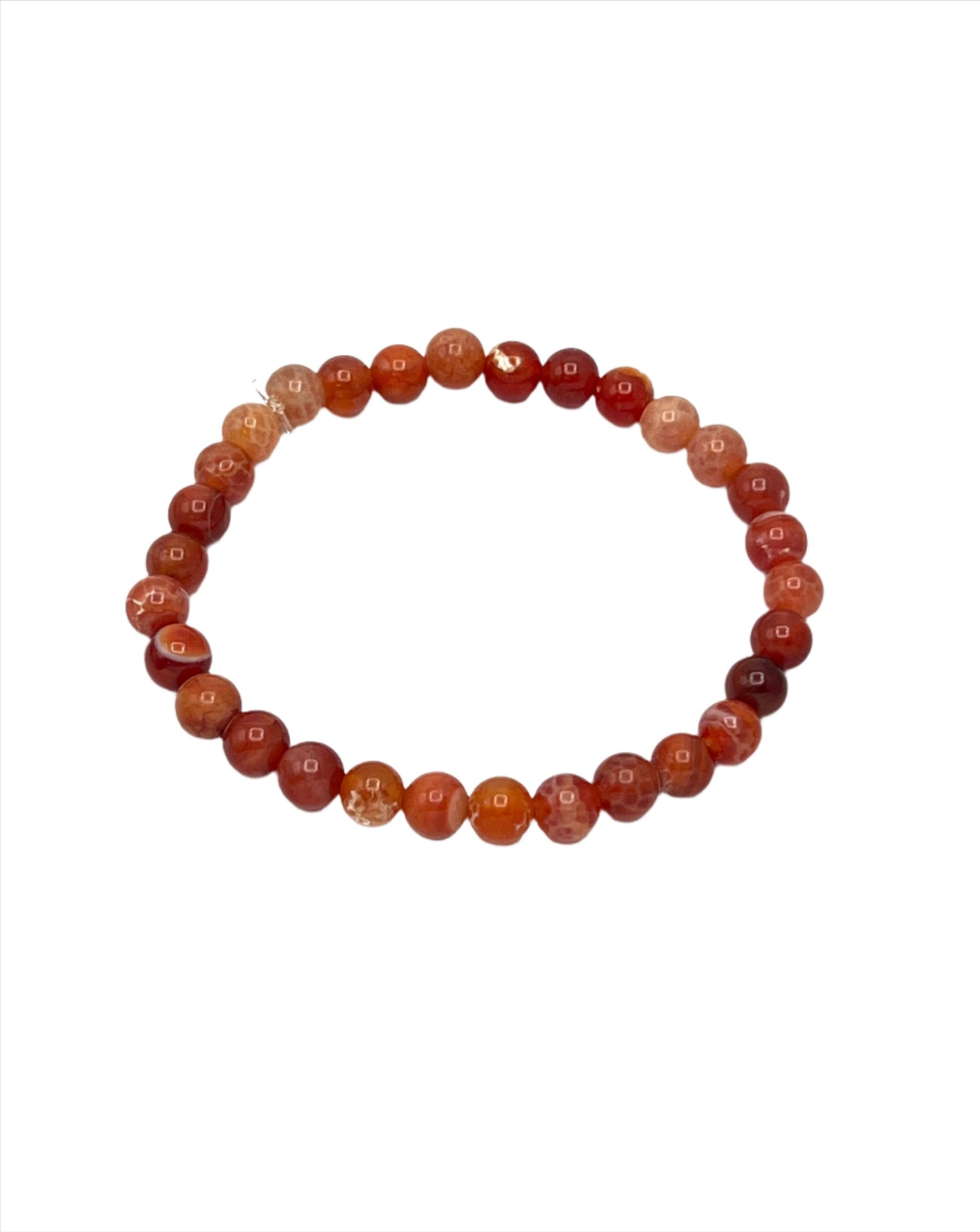 Fire Agate Beaded Bracelets