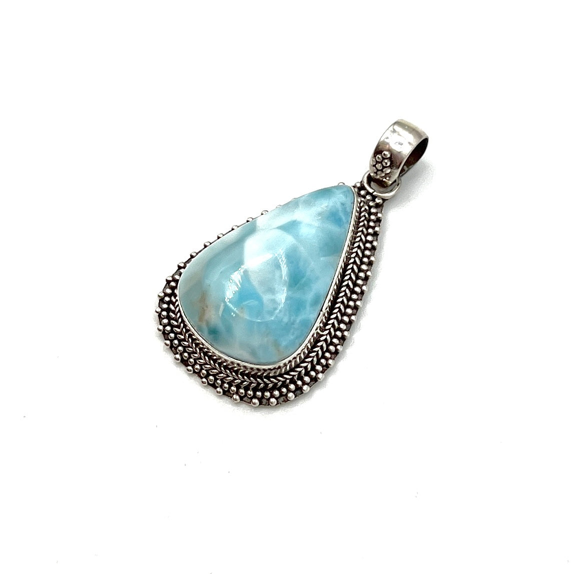 Sterling Silver Larimar Teardrop Pendants