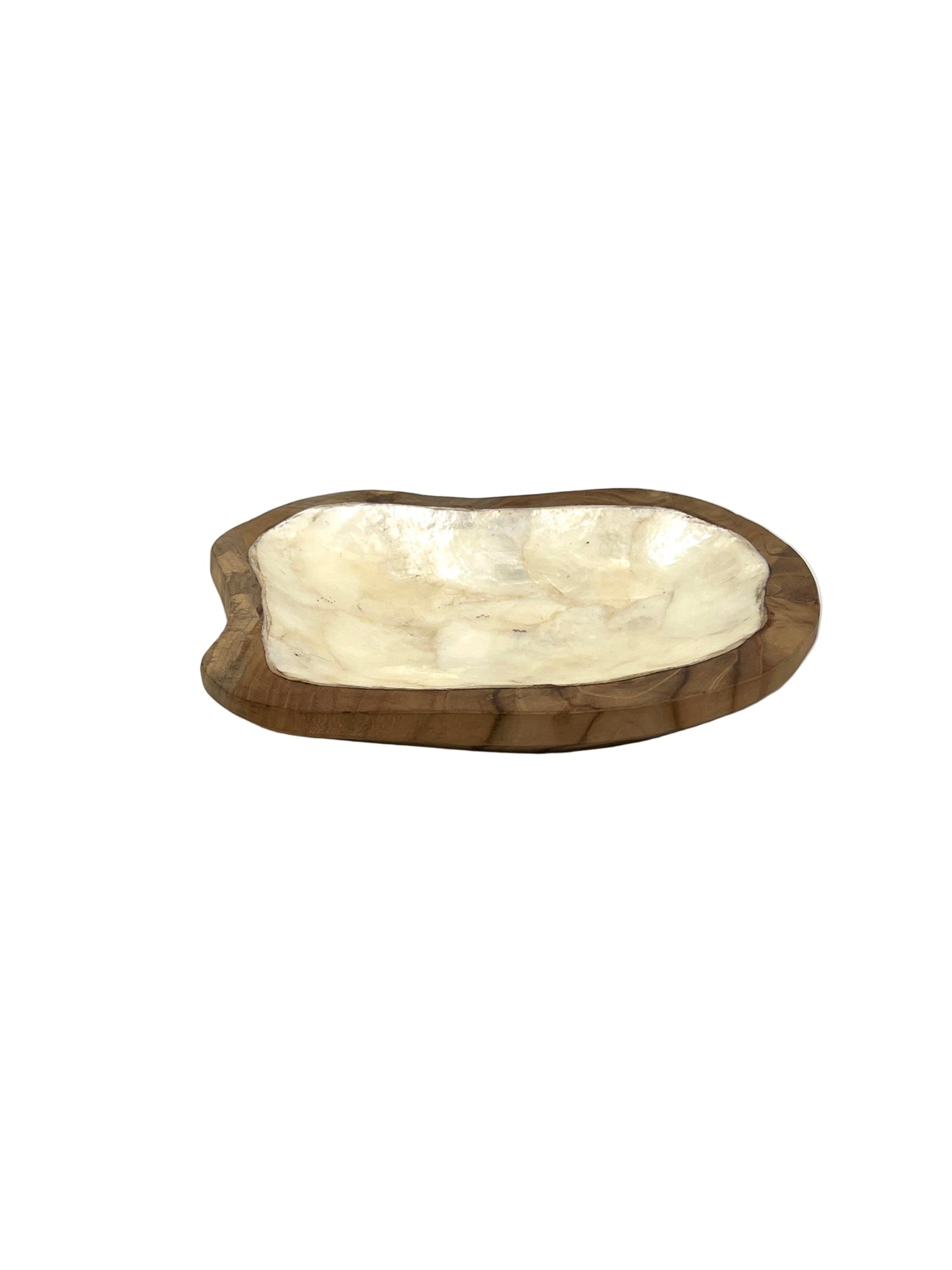 Freeform Sea Shell Wood Plate