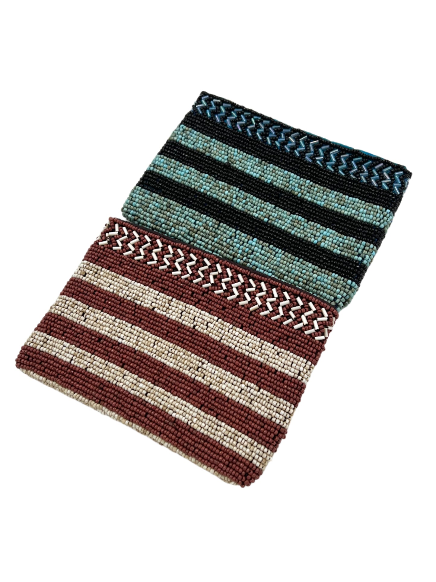 Beaded Striped Coin Purse