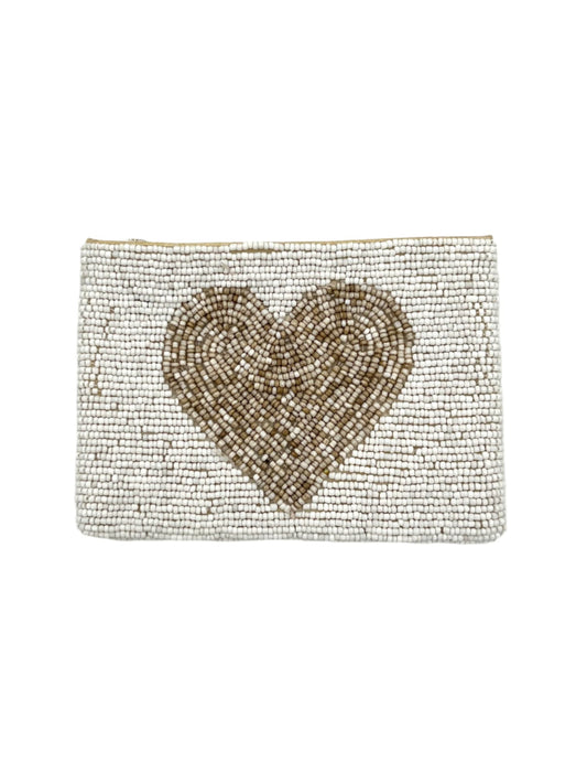 Beaded Heart Coin Purse