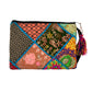 Rectangle Recycled Hand Embroidered Rajasthani Zipper Bag | Tassel