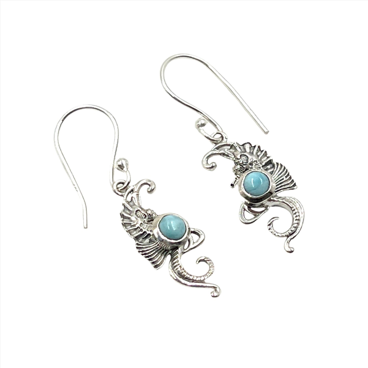 Sterling Silver Larimar Earrings