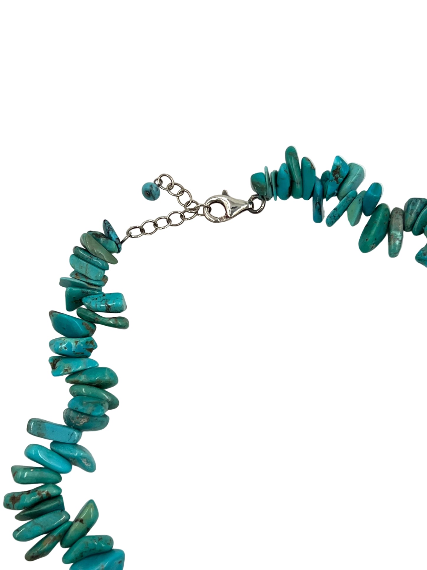 Silver Chip Turquoise Necklace