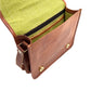 Camel Leather Cross Body Saddle Bag