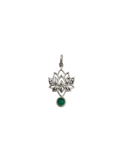Gemstone Lotus Pendants