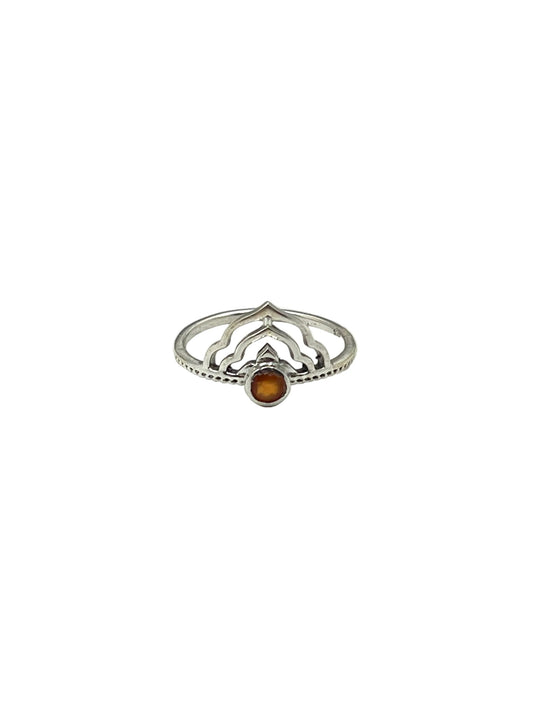 Lotus Crown Gemstone Rings
