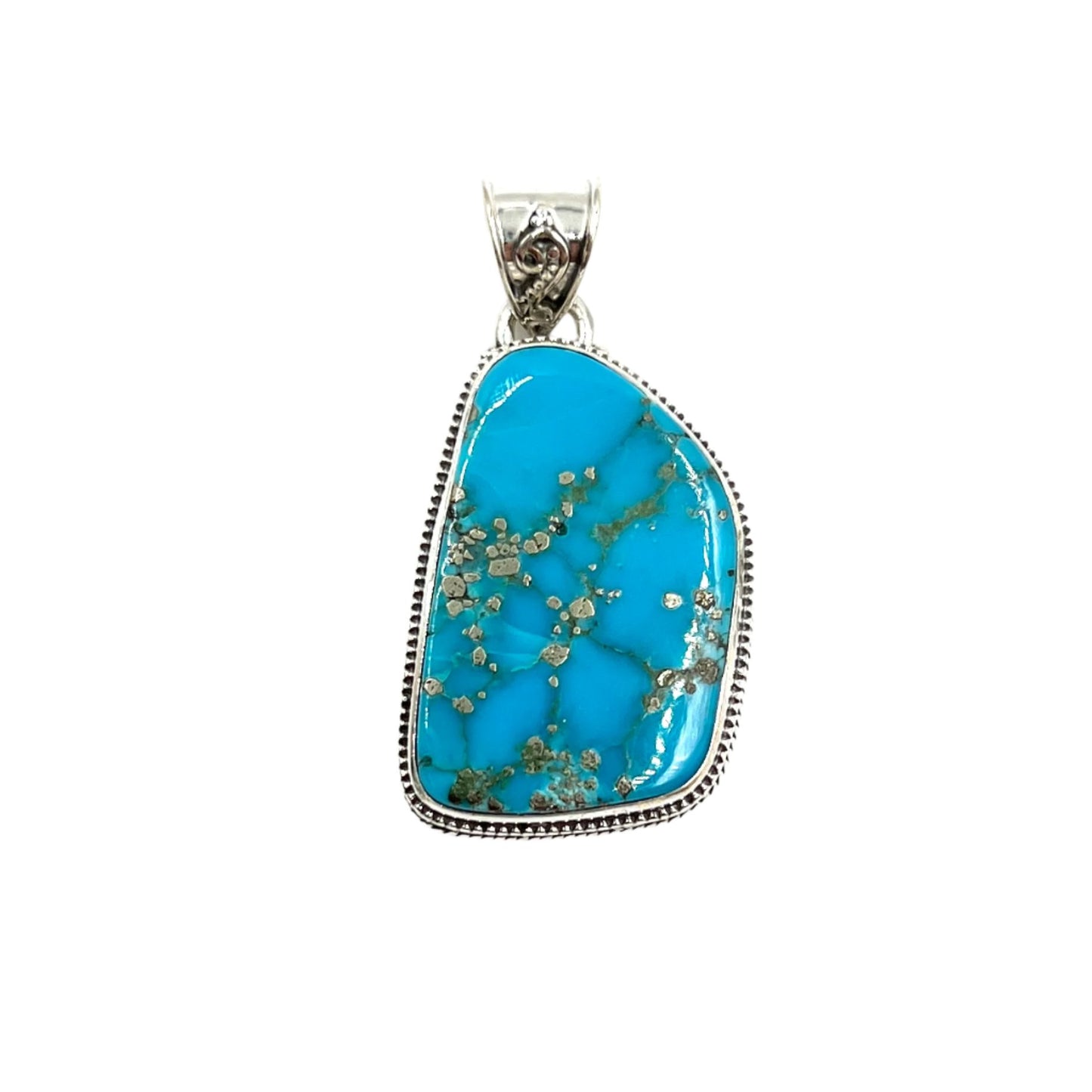 Sterling Silver Filigree Turquoise Pendant