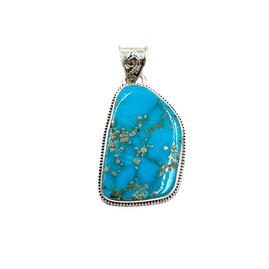 Sterling Silver Filigree Turquoise Pendant