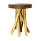 Small Teakwood Stool Intertwined Legs