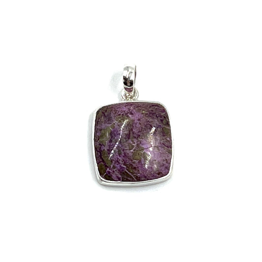 Sterling Silver Purpurite Freeform Pendants