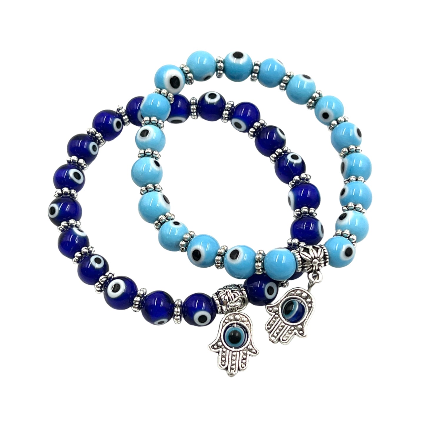 Evil Eye Beaded Bracelet w/ Hamsa