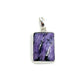 Sterling Silver Charoite Freeform Pendants