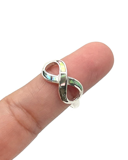 Sterling Silver Shell Infinity Rings