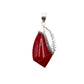 Sterling Silver Red Coral Leaf Pendant