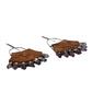 Sterling Silver Vericruz Amethyst & Burl Wood Earrings