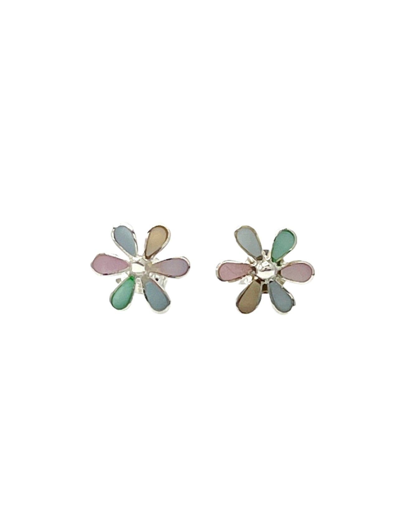 Sterling Silver Shell Daisy Studs