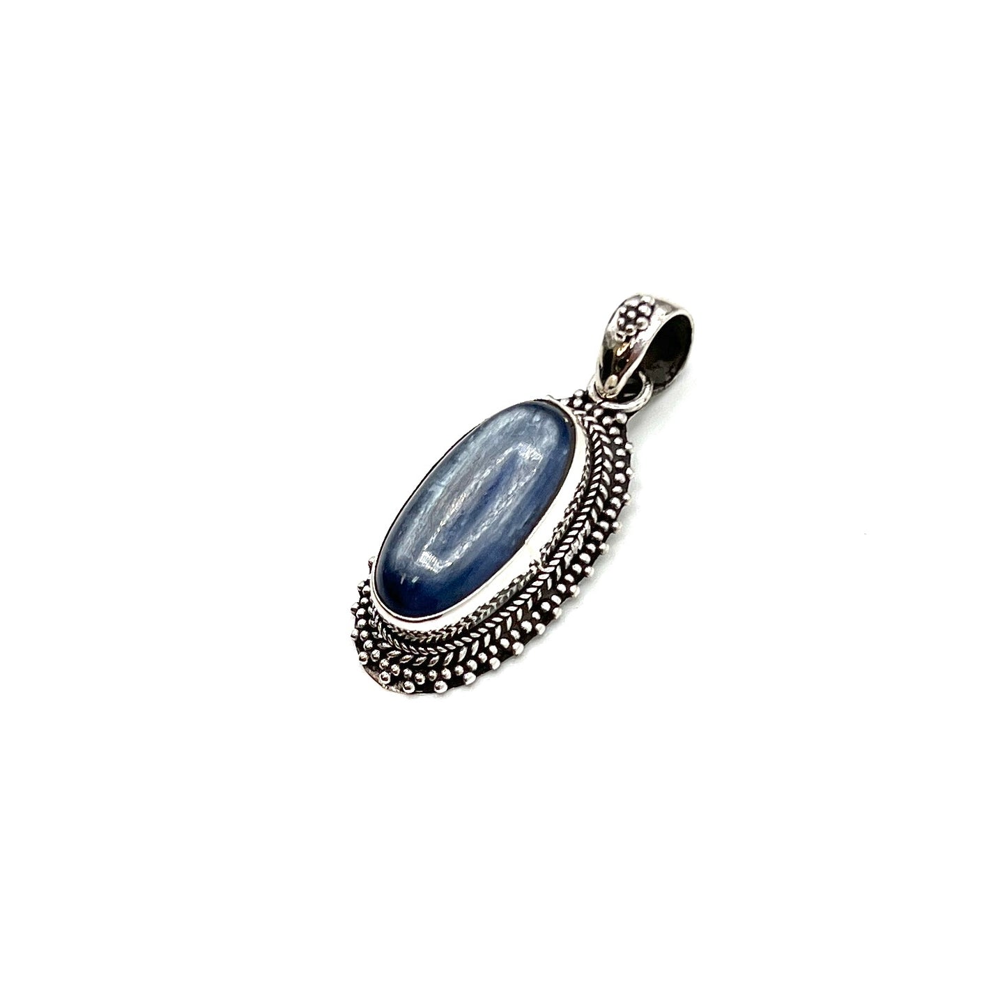 Sterling Silver Kyanite Oval Pendants