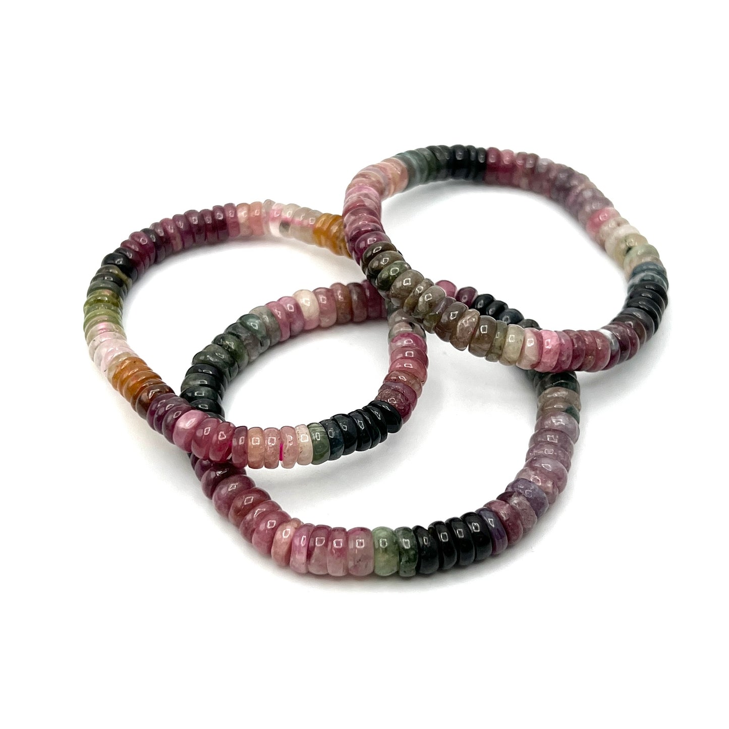 Rainbow Tourmaline Stretchy Bracelets